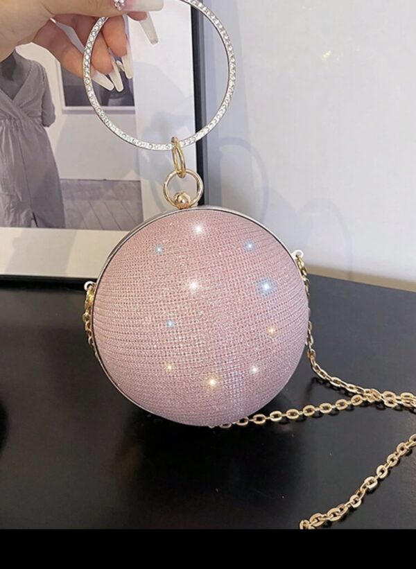 Round Ball Clutch Pink Bag